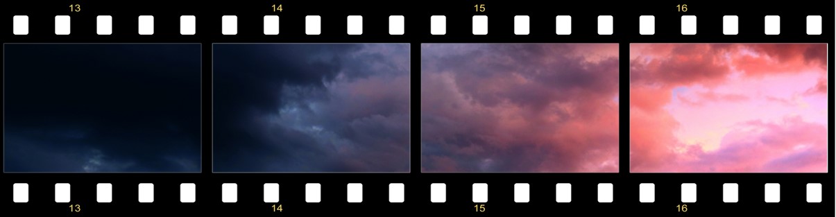 A film-strip of clouds